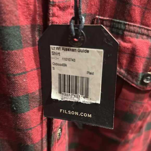 Filson Lightweight Alaskan Guide Shirt (Oxblood/Blk) - Picture 4 of 9